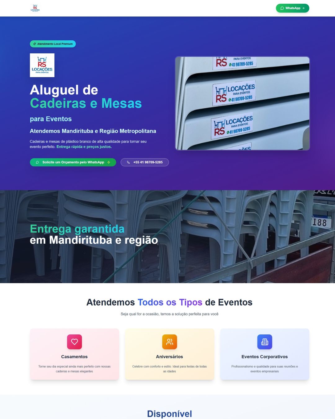 RS Locações - Eventos